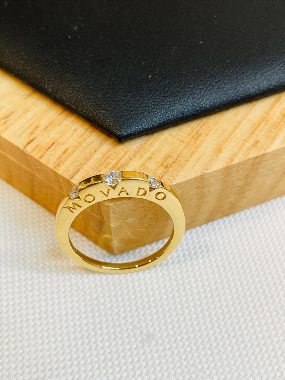 Movado 18k Yellow Gold Diamond Band Ring